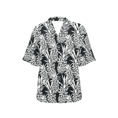 Pineapple Pattern Print Design PP08 Women's Hawaiian Shirt