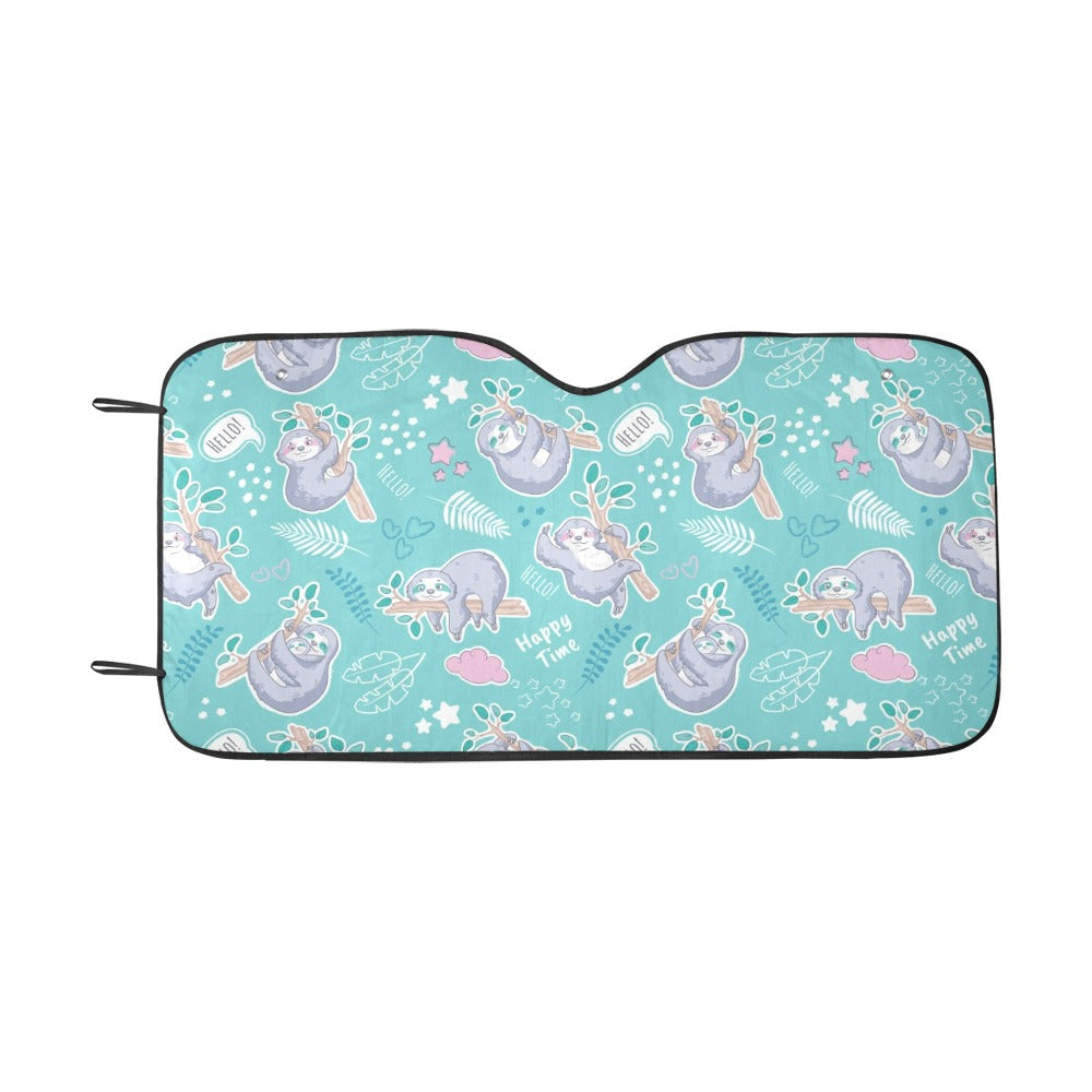 Sloth Print Design LKS309 Car front Windshield Sun Shade