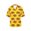 Bison Native Pattern Print Design 01 Women's Hawaiian Shirt