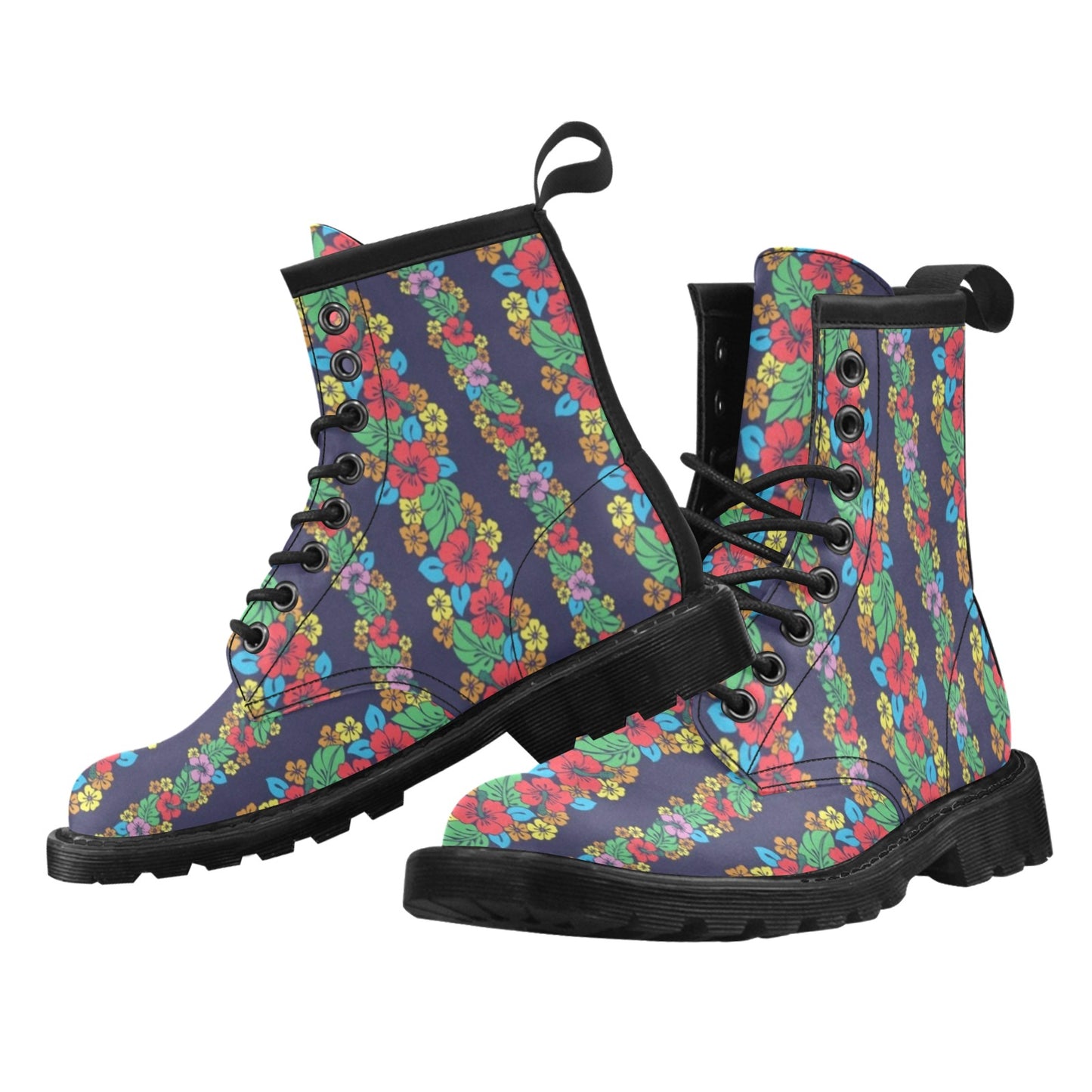 Hawaiian Themed Pattern Print Design H03 Women's Boots