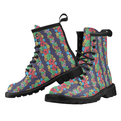Hawaiian Themed Pattern Print Design H03 Women's Boots