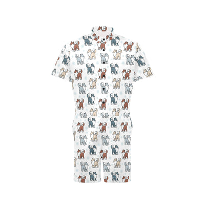 Alaskan Malamute Pattern Print Design 02 Men's Romper