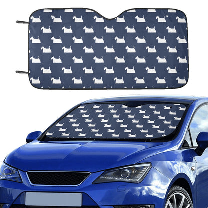 Scottish Terriers Print Design LKS303 Car front Windshield Sun Shade