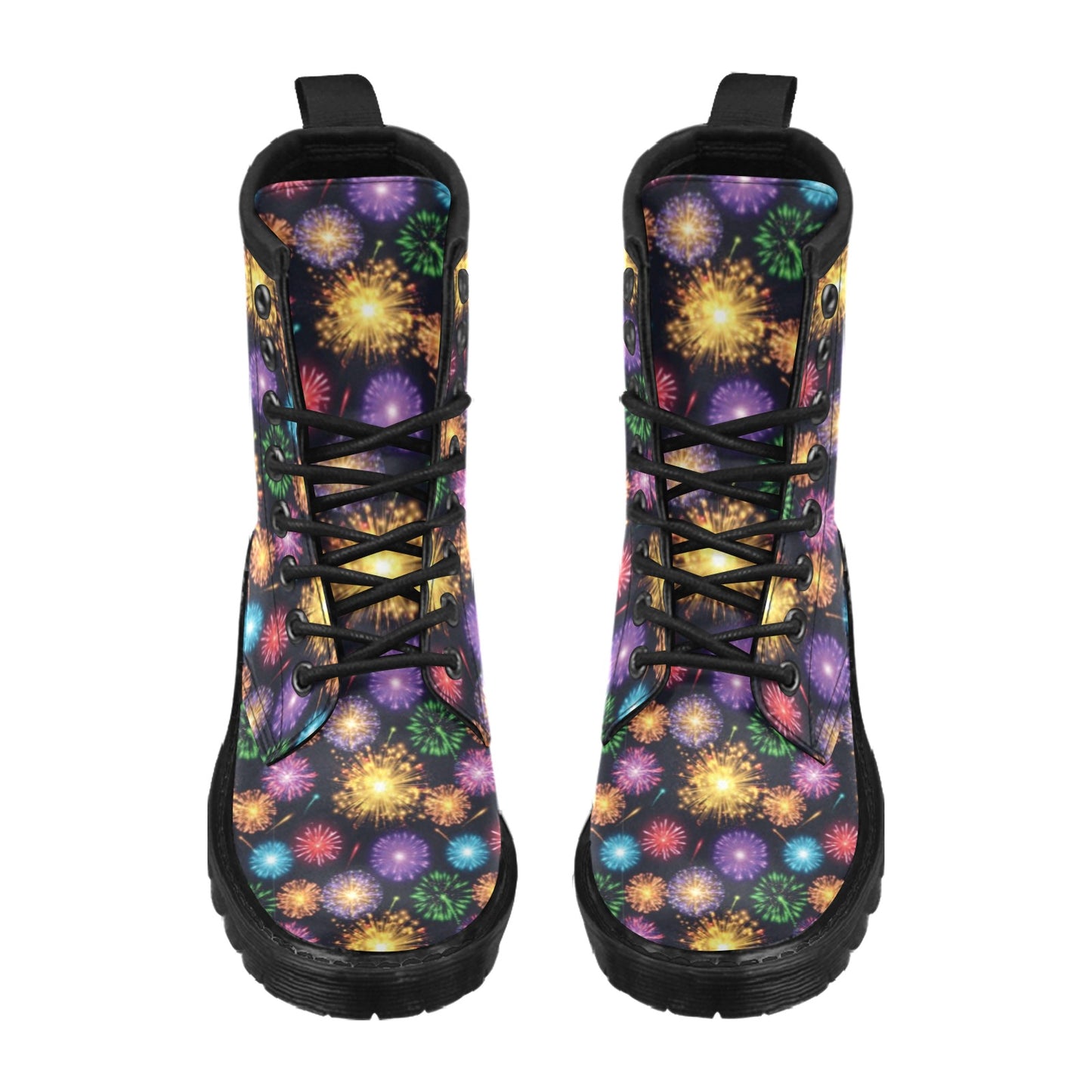 Firework Print Design LKS305 Women's Boots