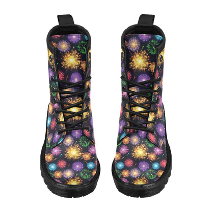 Firework Print Design LKS305 Women's Boots
