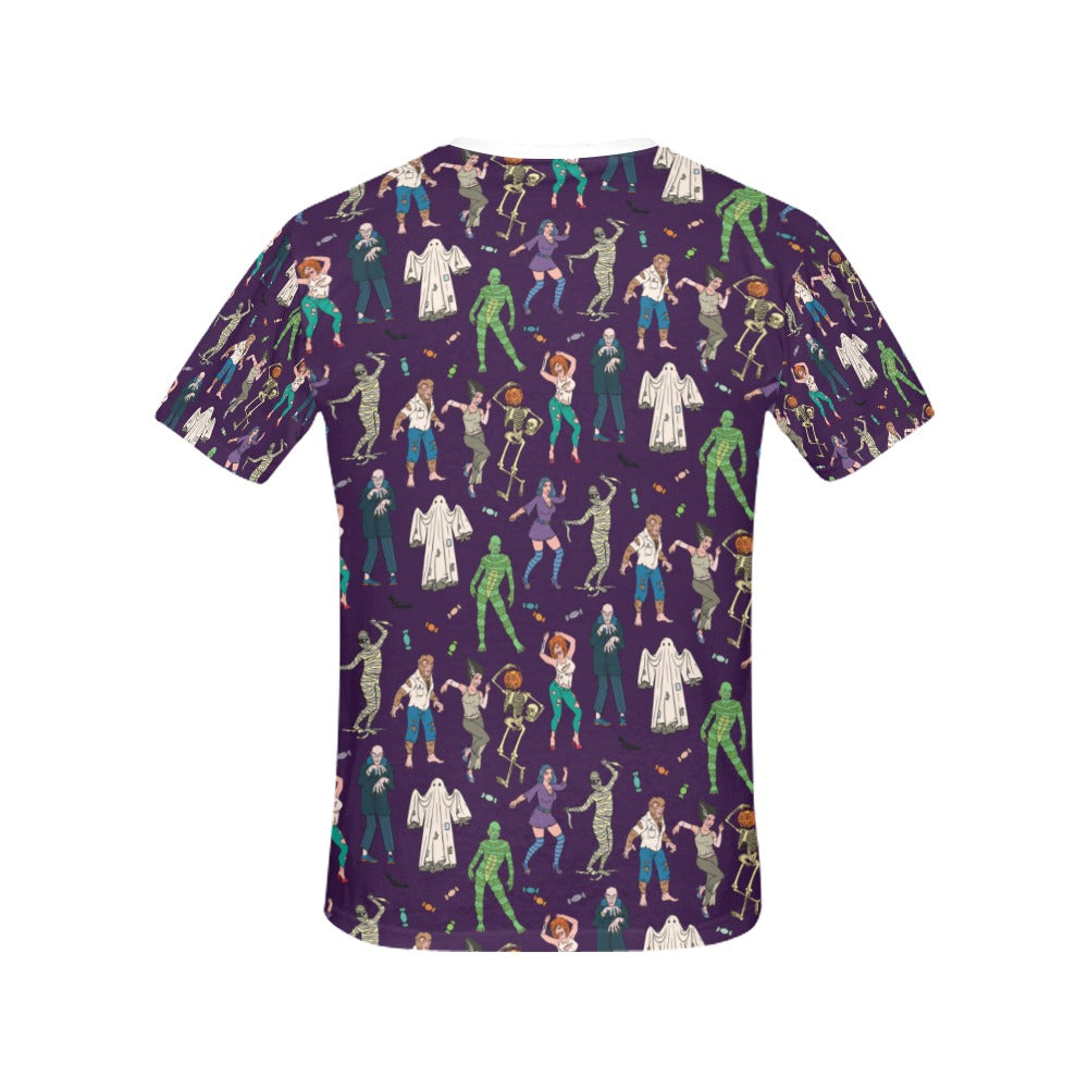 Creepy Zombie Print Design LKS302 Women's  T-shirt