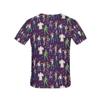 Creepy Zombie Print Design LKS302 Women's  T-shirt