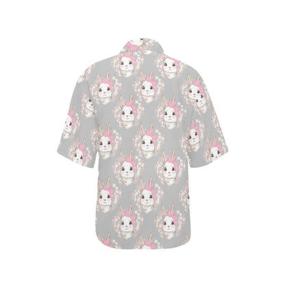 Rabbit Pattern Print Design RB07 Women's Hawaiian Shirt