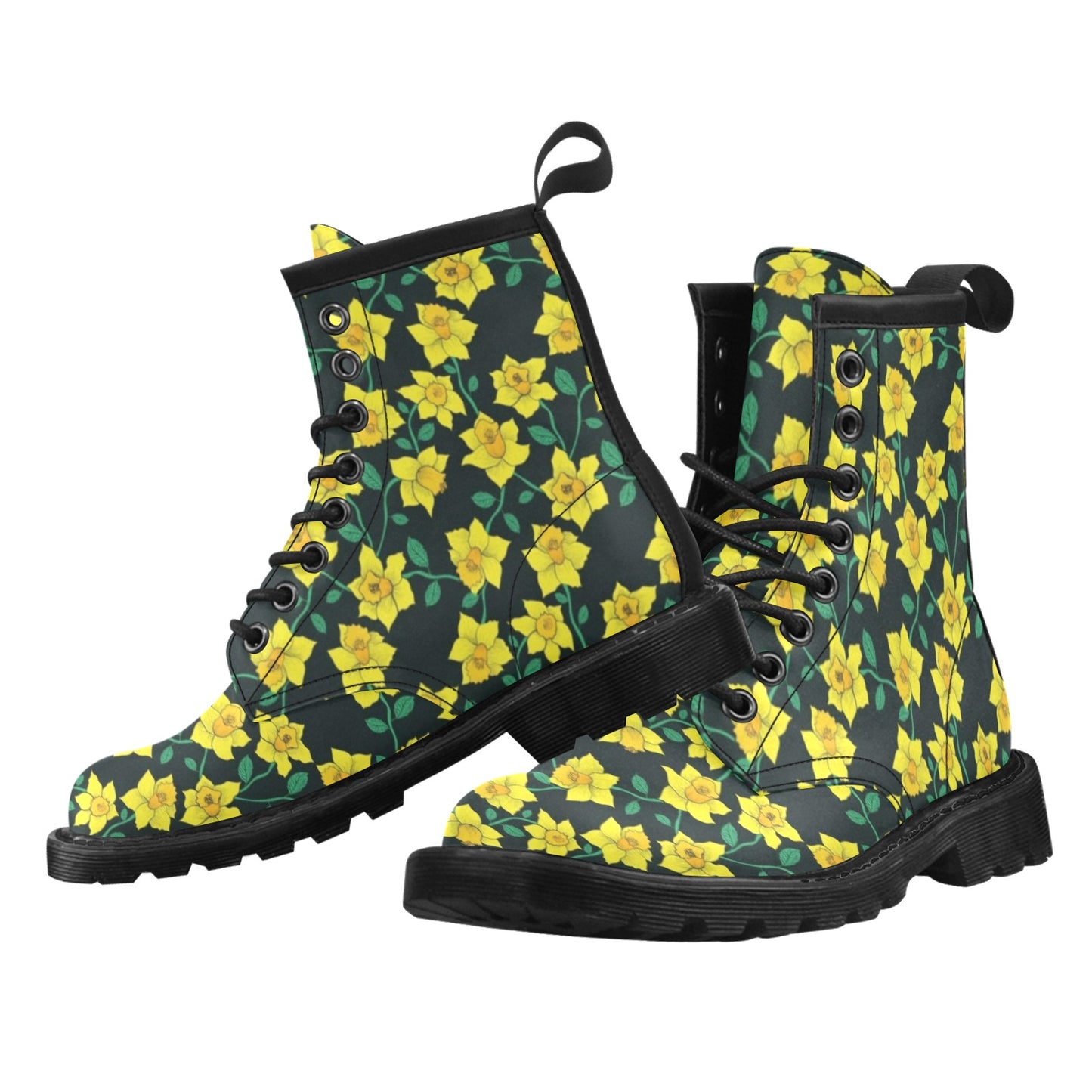 Daffodils Pattern Print Design DF03 Women's Boots