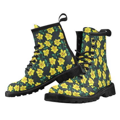 Daffodils Pattern Print Design DF03 Women's Boots
