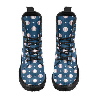 Baseball Star Print Pattern Women's Boots