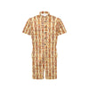 Tiki Orange Vertical Pattern Men's Romper