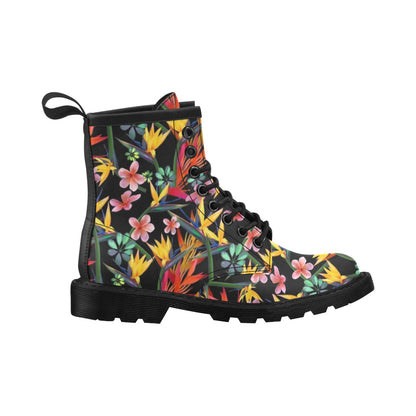 Tropical Flower Pattern Print Design TF015 Women's Boots
