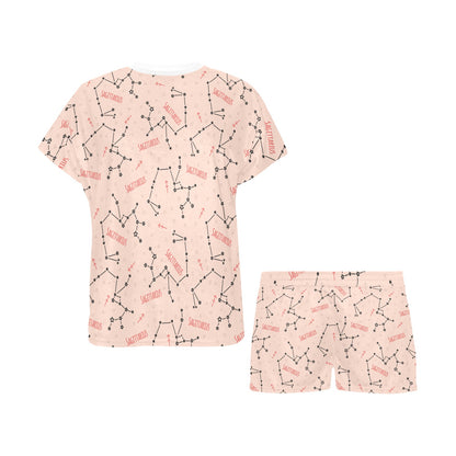 Sagittarius Star Print Design LKS302 Women's Short Pajama Set