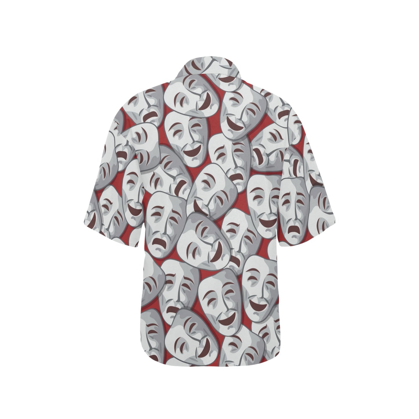 Acting Mask Pattern Print Design 01 Women's Hawaiian Shirt
