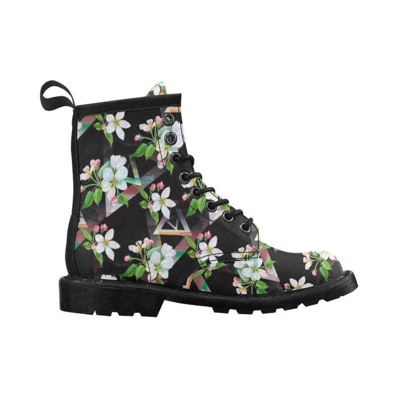 Apple blossom Pattern Print Design AB07 Women's Boots