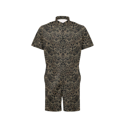 Lotus Gold Mandala Design Themed Men's Romper