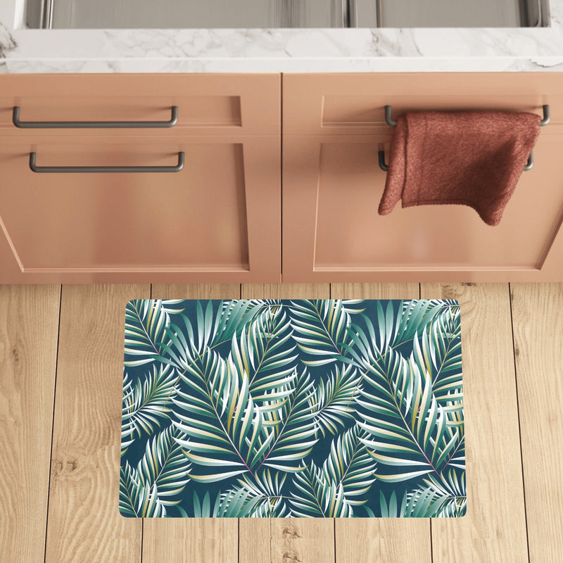 Sun Spot Tropical Palm Leaves hower Curtain Kitchen Mat