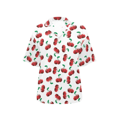 Cherry Pattern Print Design 01 Women's Hawaiian Shirt