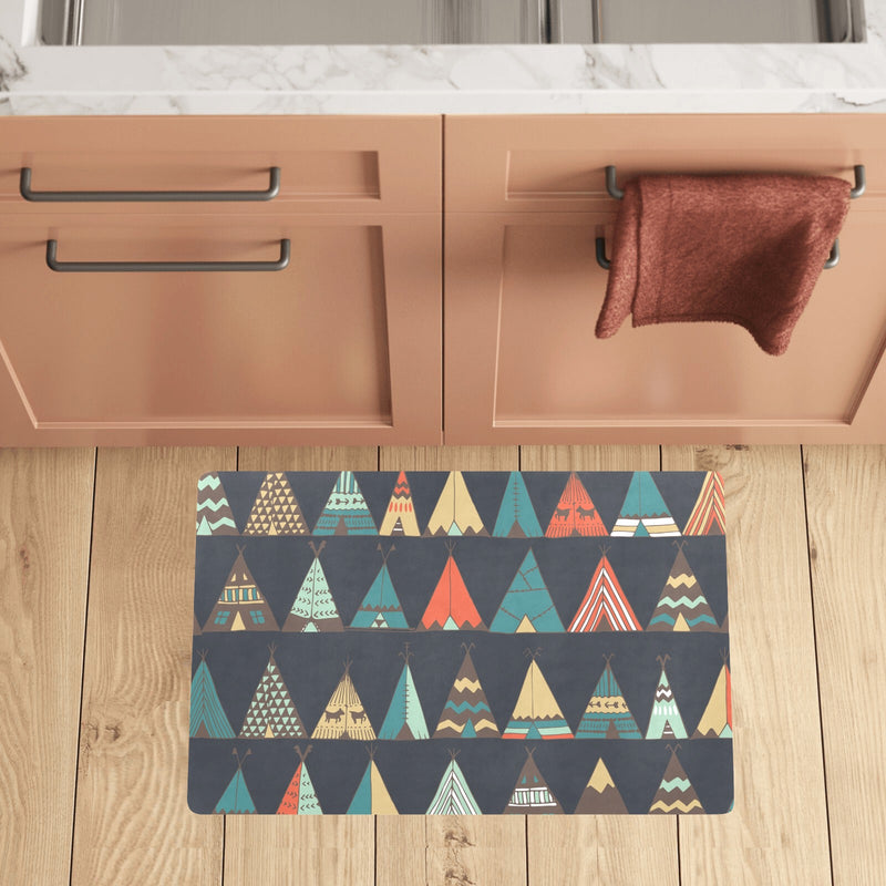 Tribal native american tent Aztec Kitchen Mat