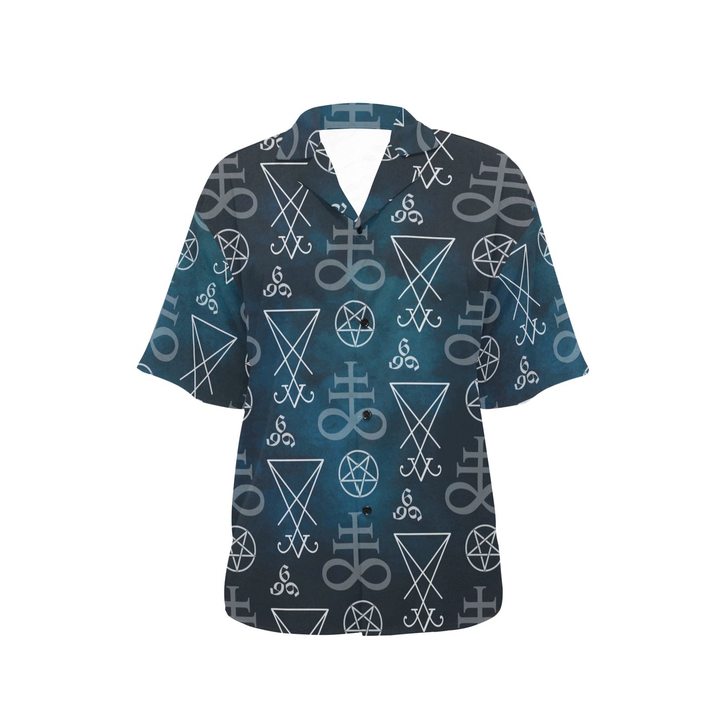 Pentagram Pattern Print Design A03 Women's Hawaiian Shirt