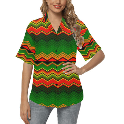 Serape Print Design LKS306 Women's Hawaiian Shirt