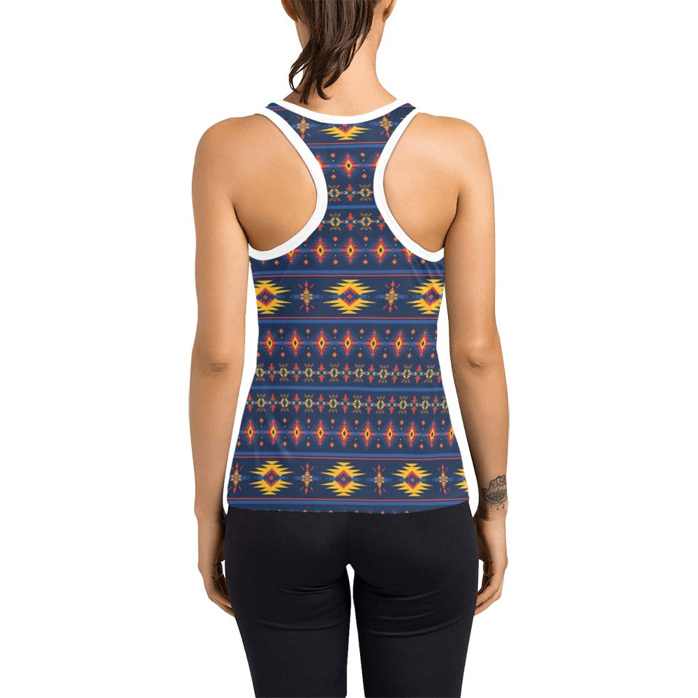 Southwest Pattern Print Design LKS306 Women's Racerback Tank Top