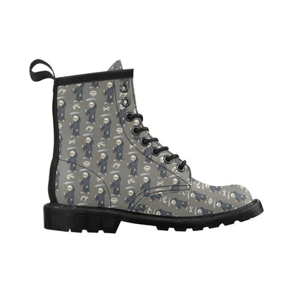 Skeleton Print Design LKS308 Women's Boots