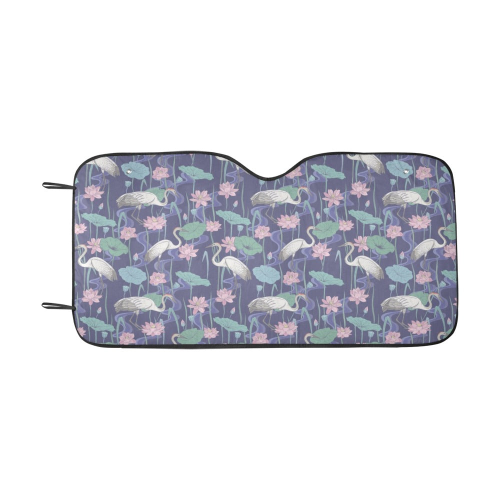Water Lily Print Design LKS306 Car front Windshield Sun Shade