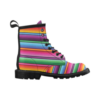 Mexican Blanket Colorful Print Pattern Women's Boots