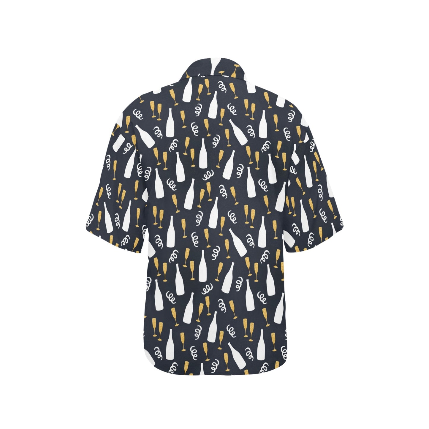 Champagne Pattern Print Design 01 Women's Hawaiian Shirt