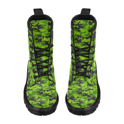 Green Kelly Camo Print Women's Boots