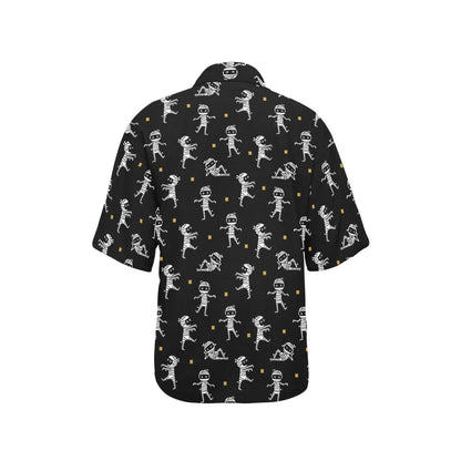 Mummy Cute Print Design LKS301 Women's Hawaiian Shirt
