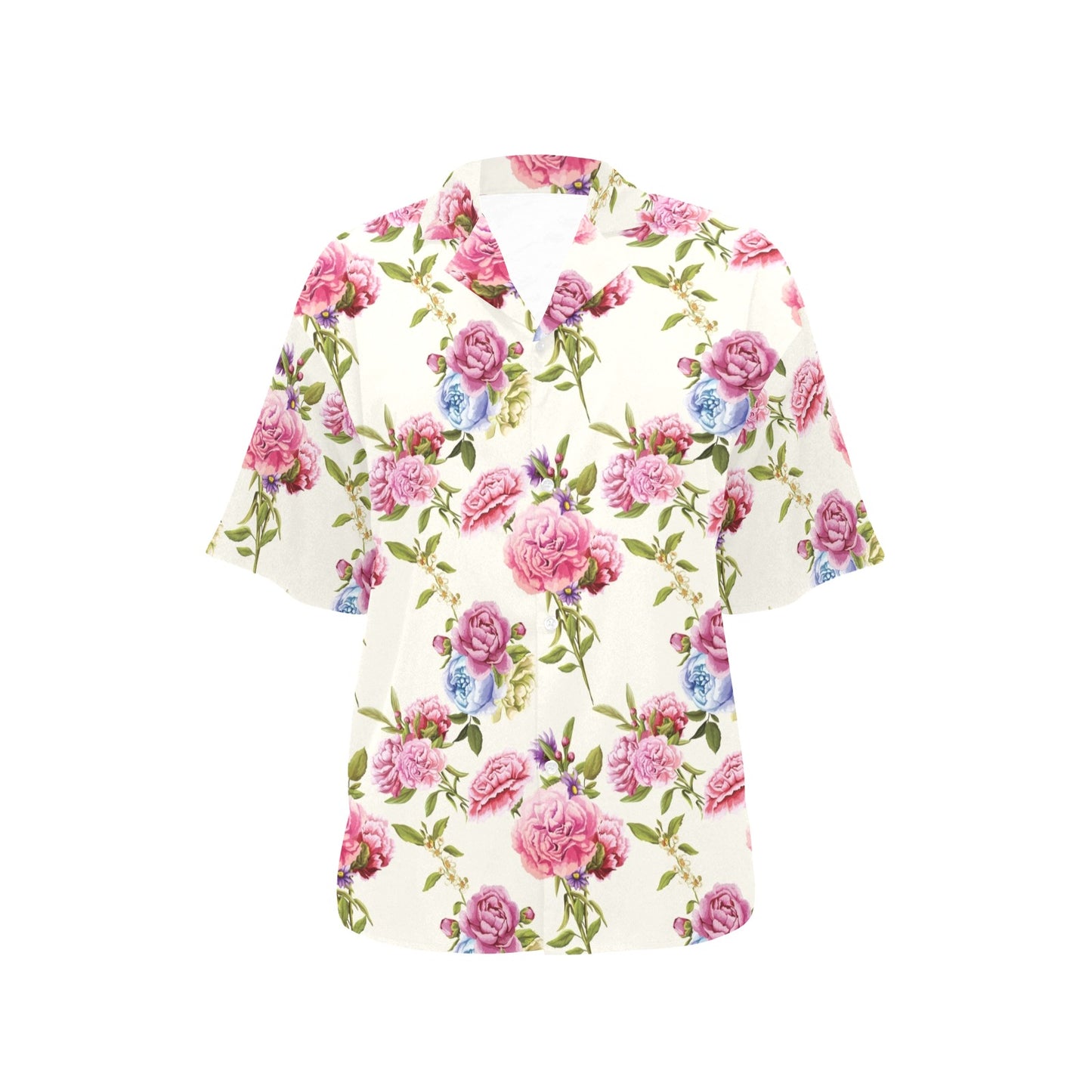 Carnations Pattern Print Design CN02 Women's Hawaiian Shirt