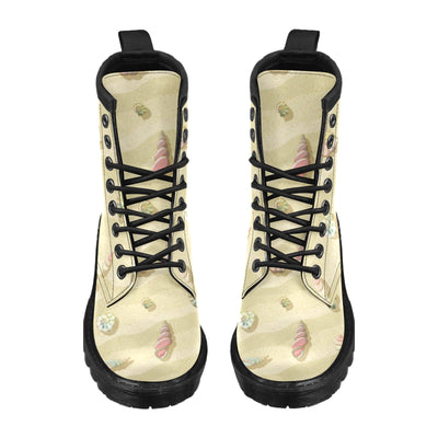 Beach with Seashell Theme Women's Boots