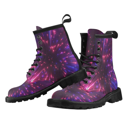 Celestial Purple Blue Neon Speed Light Women's Boots