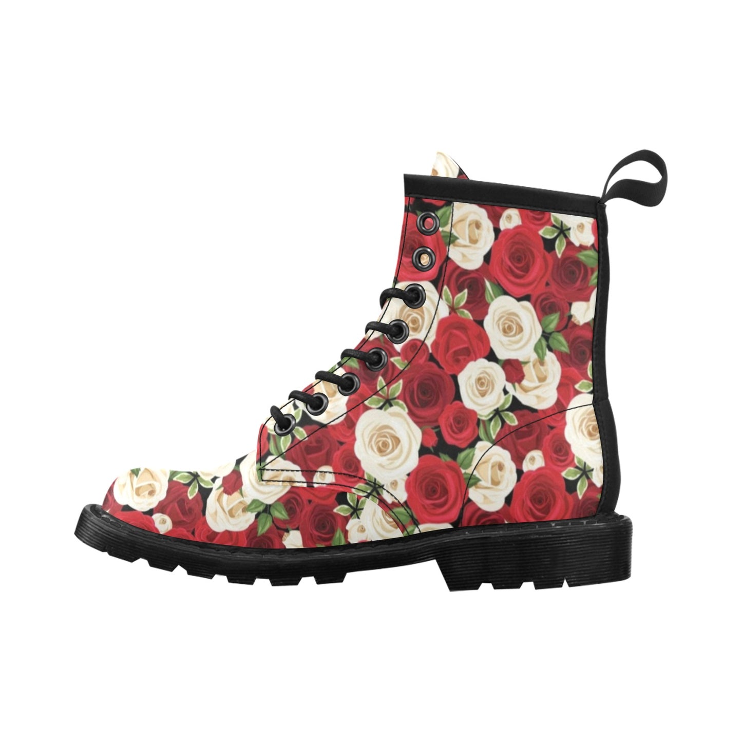 Rose Pattern Print Design RO06 Women's Boots
