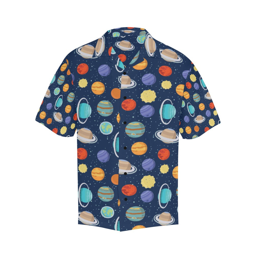 Planet With Star Print Design LKS303 Men's Hawaiian Shirt