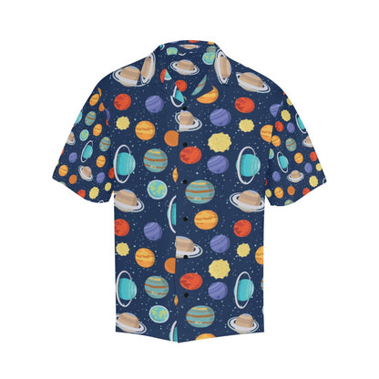 Planet With Star Print Design LKS303 Men's Hawaiian Shirt