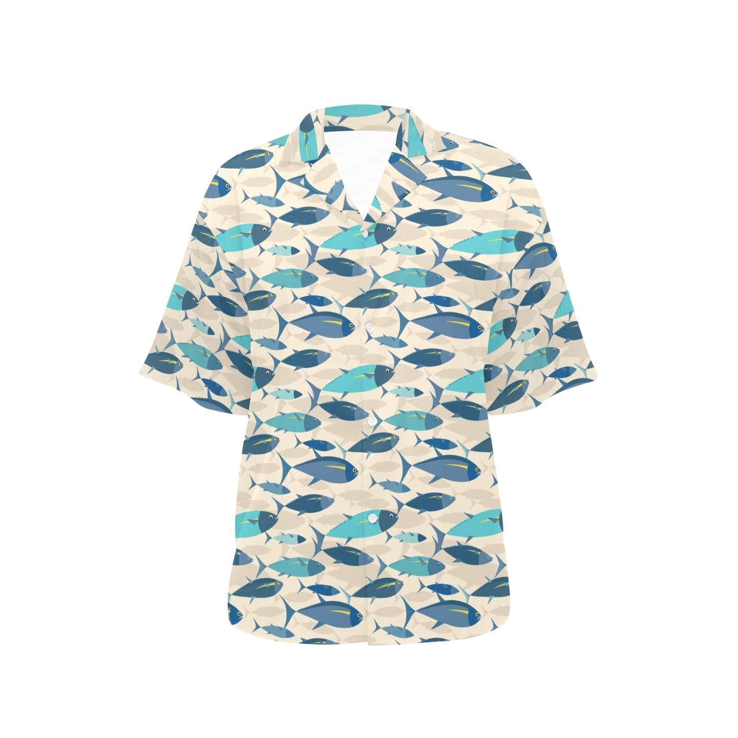 Tuna Fish Print Design LKS302 Women's Hawaiian Shirt