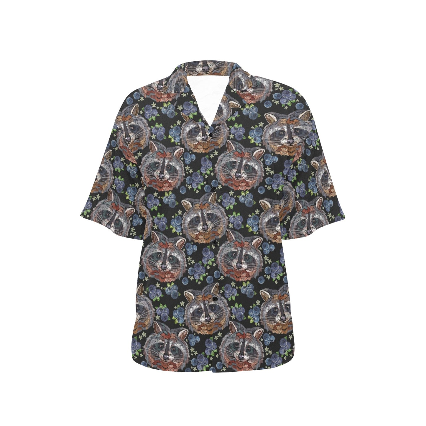 Raccoon Pattern Print Design A03 Women's Hawaiian Shirt