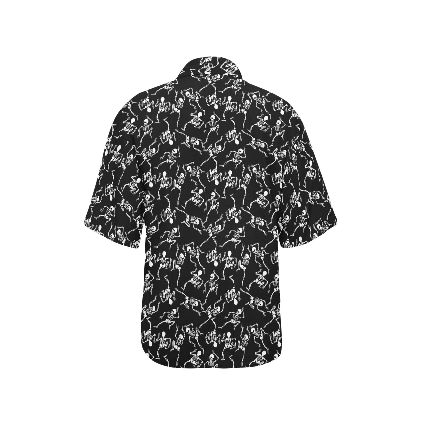 Skeleton Style Print Women's Hawaiian Shirt