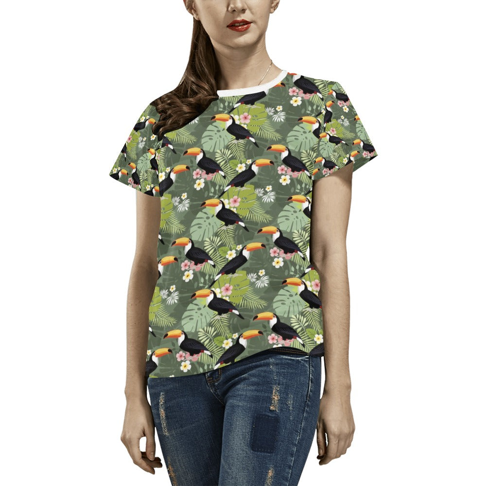 Toucan Print Design LKS304 Women's  T-shirt