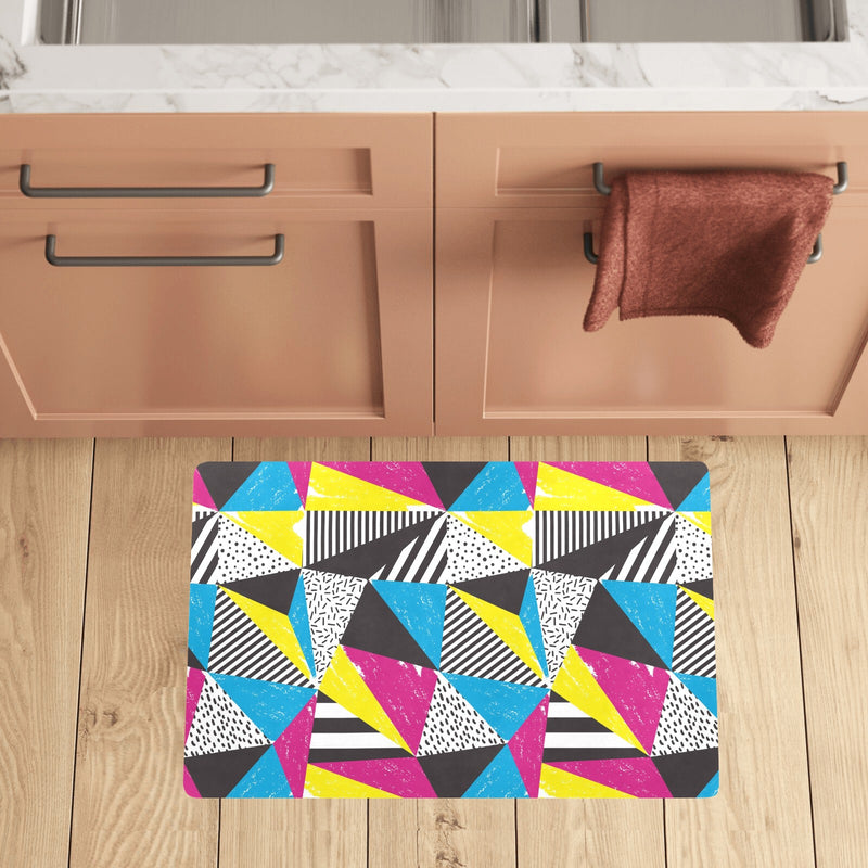 80s Pattern Print Design 2 Kitchen Mat