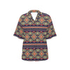 Ethnic Geometric Print Pattern Women's Hawaiian Shirt