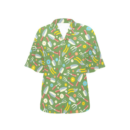 Gardening Pattern Print Design G06 Women's Hawaiian Shirt