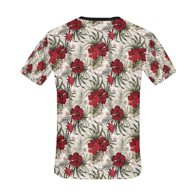 Hibiscus Print Design LKS3011 Men's All Over Print T-shirt