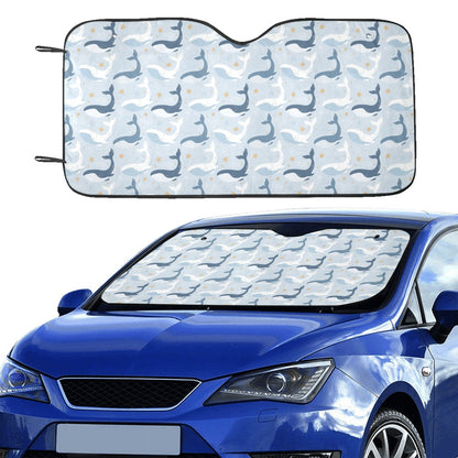 Whale Print Design LKS305 Car front Windshield Sun Shade