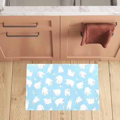 Polar Bear Pattern Print Design PB01 Kitchen Mat
