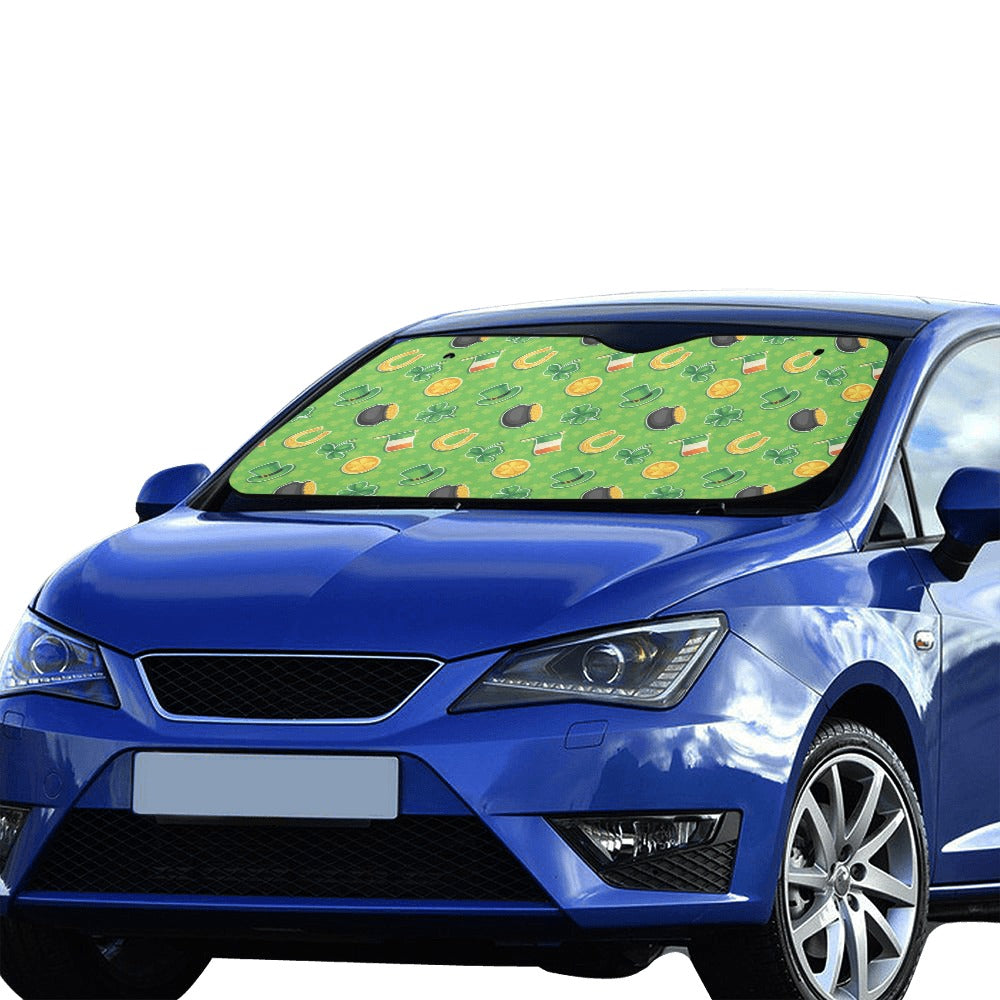 Shamrock Saint Patrick's Day Print Design LKS302 Car front Windshield Sun Shade